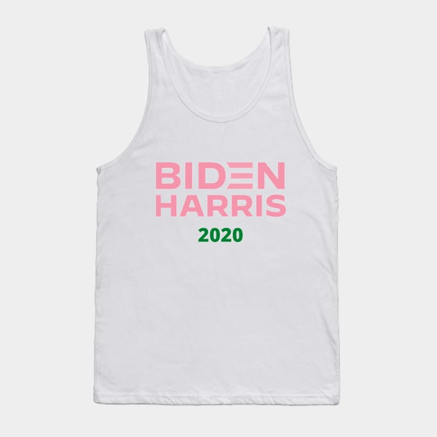 Biden Harris 2020 in Pink + Green Tank Top by ShopFreeThePeople